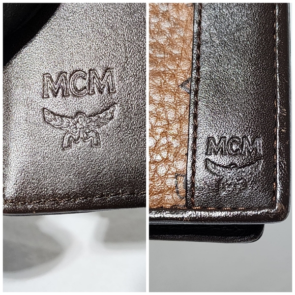 MCM Bill Leather Wallet Brown - Picture 4 of 14